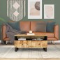 vidaXL Couchtisch 80x54x40 cm Massivholz Mango & Holzwerkstoff vidaXL Couchtisch 80x54x40 cm Massivholz Mango & Holzwerkstoff