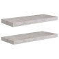 vidaXL Schweberegale 2 Stk. Betongrau 60x23,5x3,8 cm MDF vidaXL Schweberegale 2 Stk. Betongrau 60x23,5x3,8 cm MDF