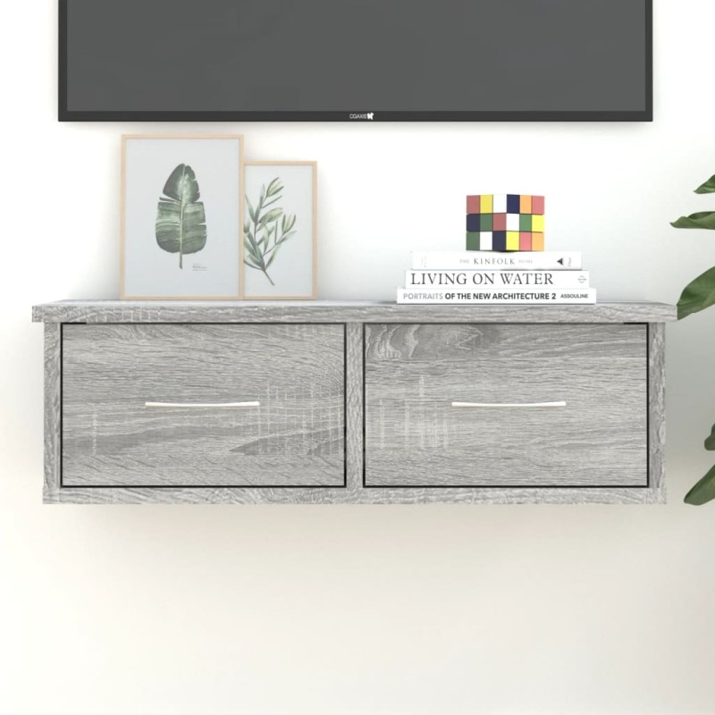 vidaXL Wandschrank Grau Sonoma 60x26x18,5 cm Holzwerkstoff vidaXL Wandschrank Grau Sonoma 60x26x18,5 cm Holzwerkstoff