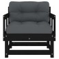 vidaXL Gartenstühle mit Kissen 2 Stk. Schwarz Massivholz Kiefer vidaXL Gartenstühle mit Kissen 2 Stk. Schwarz Massivholz Kiefer