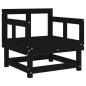 vidaXL Gartenstühle mit Kissen 2 Stk. Schwarz Massivholz Kiefer vidaXL Gartenstühle mit Kissen 2 Stk. Schwarz Massivholz Kiefer