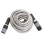 vidaXL Gartenschlauch mit Sprühdüse Silbern 0,6" 30 m Edelstahl vidaXL Gartenschlauch mit Sprühdüse Silbern 0,6" 30 m Edelstahl