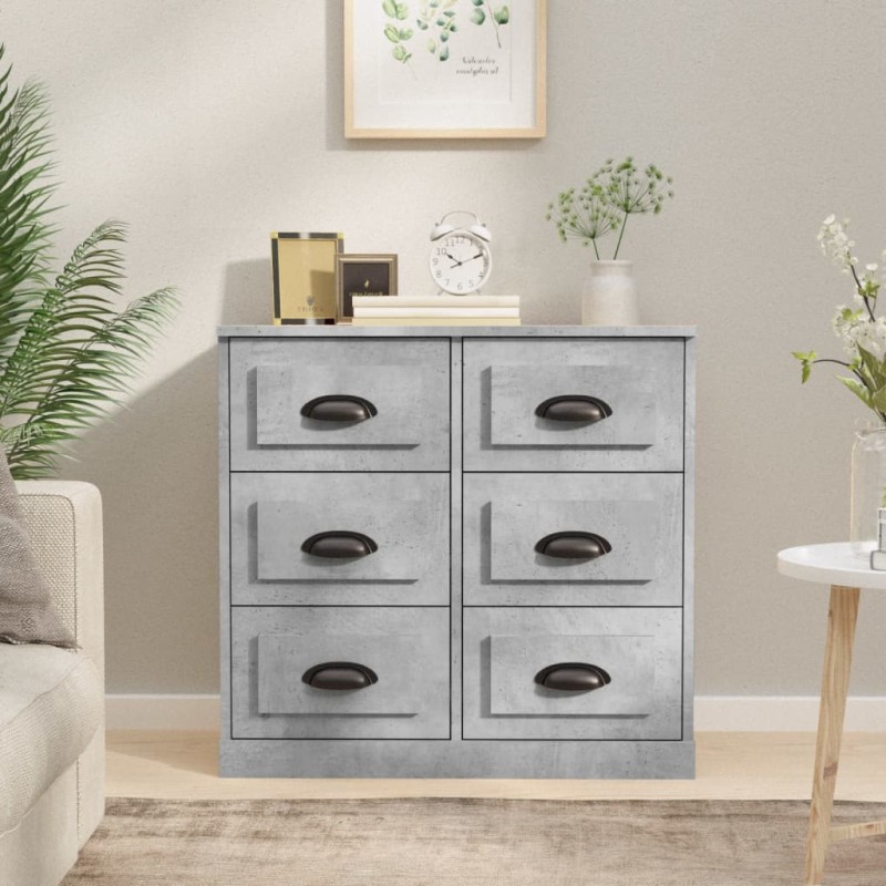 vidaXL Sideboard Betongrau 70x35,5x67,5 cm Holzwerkstoff vidaXL Sideboard Betongrau 70x35,5x67,5 cm Holzwerkstoff