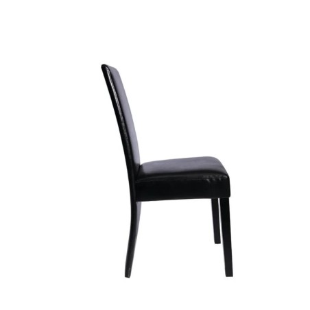 vidaXL Esszimmerstühle 2 Stk. Schwarz Kunstleder 