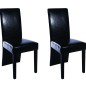 vidaXL Esszimmerstühle 2 Stk. Schwarz Kunstleder vidaXL Esszimmerstühle 2 Stk. Schwarz Kunstleder