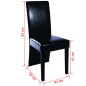 vidaXL Esszimmerstühle 2 Stk. Schwarz Kunstleder vidaXL Esszimmerstühle 2 Stk. Schwarz Kunstleder