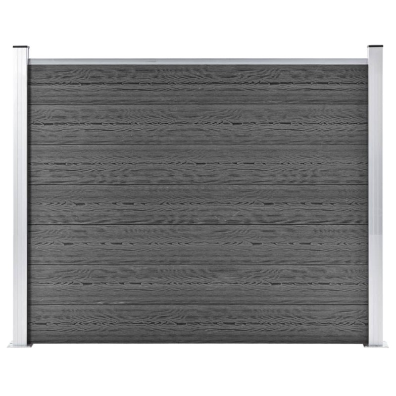 vidaXL Zaunelement WPC 180x146 cm Schwarz vidaXL Zaunelement WPC 180x146 cm Schwarz