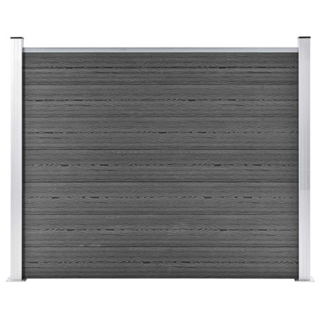 vidaXL Zaunelement WPC 180x146 cm Schwarz