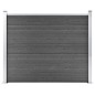 vidaXL Zaunelement WPC 180x146 cm Schwarz vidaXL Zaunelement WPC 180x146 cm Schwarz