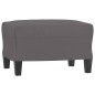 vidaXL Sessel mit Hocker Grau 60 cm Kunstleder vidaXL Sessel mit Hocker Grau 60 cm Kunstleder