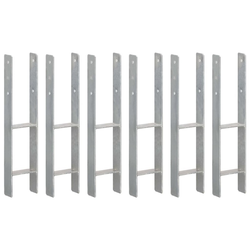 vidaXL Pfostenträger 6 Stk. Silbern 12×6×60 cm Verzinkter Stahl vidaXL Pfostenträger 6 Stk. Silbern 12×6×60 cm Verzinkter Stahl