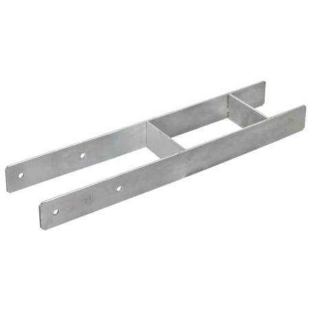 vidaXL Pfostenträger 6 Stk. Silbern 12×6×60 cm Verzinkter Stahl