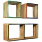 vidaXL Wandregal-Set 3-tlg. Recyceltes Teak Massiv Mehrfarbig vidaXL Wandregal-Set 3-tlg. Recyceltes Teak Massiv Mehrfarbig