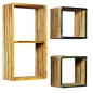 vidaXL Wandregal-Set 3-tlg. Recyceltes Teak Massiv Mehrfarbig vidaXL Wandregal-Set 3-tlg. Recyceltes Teak Massiv Mehrfarbig