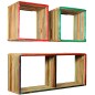 vidaXL Wandregal-Set 3-tlg. Recyceltes Teak Massiv Mehrfarbig vidaXL Wandregal-Set 3-tlg. Recyceltes Teak Massiv Mehrfarbig