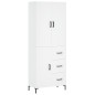 Highboard Weiß 69,5x34x180 cm Holzwerkstoff Highboard Weiß 69,5x34x180 cm Holzwerkstoff