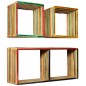 vidaXL Wandregal-Set 3-tlg. Recyceltes Teak Massiv Mehrfarbig vidaXL Wandregal-Set 3-tlg. Recyceltes Teak Massiv Mehrfarbig