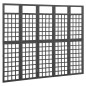 vidaXL 5-tlg. Paravent/Spalier Massivholz Tanne Schwarz 201,5x180 cm vidaXL 5-tlg. Paravent/Spalier Massivholz Tanne Schwarz 201,5x180 cm