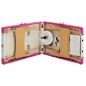 vidaXL Massageliege Klappbar 3-Zonen mit Holzgestell Weiß und Rosa vidaXL Massageliege Klappbar 3-Zonen mit Holzgestell Weiß und Rosa