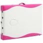 vidaXL Massageliege Klappbar 3-Zonen mit Holzgestell Weiß und Rosa vidaXL Massageliege Klappbar 3-Zonen mit Holzgestell Weiß und Rosa