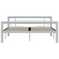 vidaXL Bettgestell Grau und Weiß Metall 160 × 200 cm vidaXL Bettgestell Grau und Weiß Metall 160 × 200 cm