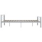 vidaXL Bettgestell Grau und Weiß Metall 160 × 200 cm vidaXL Bettgestell Grau und Weiß Metall 160 × 200 cm