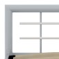 vidaXL Bettgestell Grau und Weiß Metall 160 × 200 cm vidaXL Bettgestell Grau und Weiß Metall 160 × 200 cm