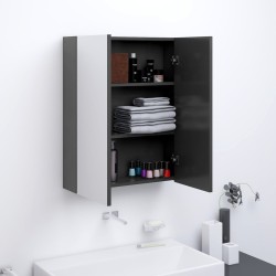 vidaXL Bad-Spiegelschrank 60x15x75 cm MDF Grau
