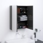 vidaXL Bad-Spiegelschrank 60x15x75 cm MDF Grau vidaXL Bad-Spiegelschrank 60x15x75 cm MDF Grau