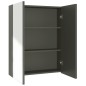 vidaXL Bad-Spiegelschrank 60x15x75 cm MDF Grau vidaXL Bad-Spiegelschrank 60x15x75 cm MDF Grau