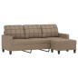 vidaXL 3-Sitzer-Sofa mit Hocker Cappuccino-Braun 180 cm Kunstleder vidaXL 3-Sitzer-Sofa mit Hocker Cappuccino-Braun 180 cm Kunstleder