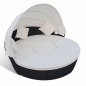 vidaXL Outdoor-Loungebett mit Dach Poly Rattan Schwarz vidaXL Outdoor-Loungebett mit Dach Poly Rattan Schwarz