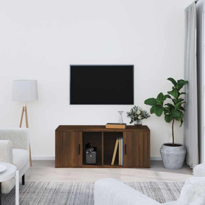 vidaXL TV-Schrank Braun Eichen-Optik 100x35x40 cm Holzwerkstoff vidaXL TV-Schrank Braun Eichen-Optik 100x35x40 cm Holzwerkstoff