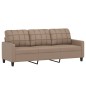 vidaXL 3-Sitzer-Sofa mit Hocker Cappuccino-Braun 180 cm Kunstleder vidaXL 3-Sitzer-Sofa mit Hocker Cappuccino-Braun 180 cm Kunstleder