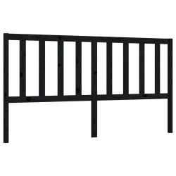 vidaXL Kopfteil Schwarz 206x4x100 cm Massivholz Kiefer