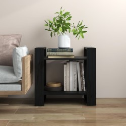 vidaXL Bücherregal/Raumteiler Schwarz 60x35x57 cm Massivholz Kiefer