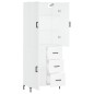 Highboard Weiß 69,5x34x180 cm Holzwerkstoff Highboard Weiß 69,5x34x180 cm Holzwerkstoff