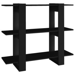 vidaXL Bücherregal/Raumteiler Schwarz 100×30×87 cm