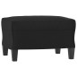 Sessel mit Hocker Schwarz 60 cm Kunstleder Sessel mit Hocker Schwarz 60 cm Kunstleder