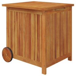 vidaXL Gartentruhe mit Rollen 60x50x58 cm Massivholz Akazie 