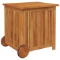 vidaXL Gartentruhe mit Rollen 60x50x58 cm Massivholz Akazie vidaXL Gartentruhe mit Rollen 60x50x58 cm Massivholz Akazie