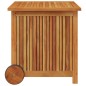 vidaXL Gartentruhe mit Rollen 60x50x58 cm Massivholz Akazie vidaXL Gartentruhe mit Rollen 60x50x58 cm Massivholz Akazie