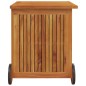 vidaXL Gartentruhe mit Rollen 60x50x58 cm Massivholz Akazie vidaXL Gartentruhe mit Rollen 60x50x58 cm Massivholz Akazie