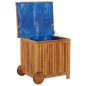 vidaXL Gartentruhe mit Rollen 60x50x58 cm Massivholz Akazie vidaXL Gartentruhe mit Rollen 60x50x58 cm Massivholz Akazie