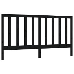 vidaXL Kopfteil Schwarz 206x4x100 cm Massivholz Kiefer
