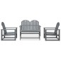 vidaXL 4-tlg. Garten-Lounge-Set Grau Massivholz Akazie vidaXL 4-tlg. Garten-Lounge-Set Grau Massivholz Akazie