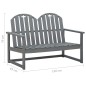 vidaXL 4-tlg. Garten-Lounge-Set Grau Massivholz Akazie vidaXL 4-tlg. Garten-Lounge-Set Grau Massivholz Akazie