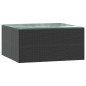 7-tlg. Garten-Lounge-Set mit Auflagen Poly Rattan Schwarz 7-tlg. Garten-Lounge-Set mit Auflagen Poly Rattan Schwarz
