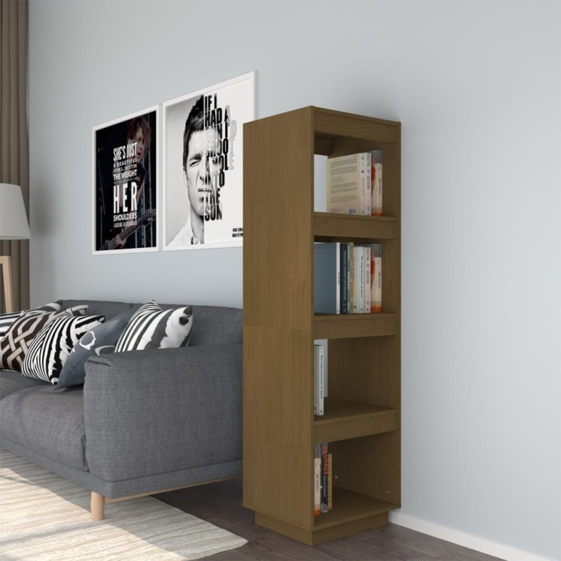 vidaXL Bücherregal/Raumteiler Honigbraun 40x35x135 cm Massivholz Kiefer vidaXL Bücherregal/Raumteiler Honigbraun 40x35x135 cm Massivholz Kiefer