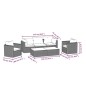 7-tlg. Garten-Lounge-Set mit Auflagen Poly Rattan Schwarz 7-tlg. Garten-Lounge-Set mit Auflagen Poly Rattan Schwarz
